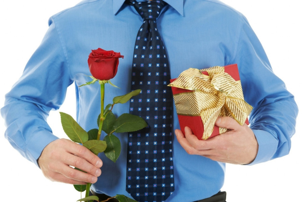 Muškarac Poklon Ruža Godišnjica Rođendan Ljubav Romantika