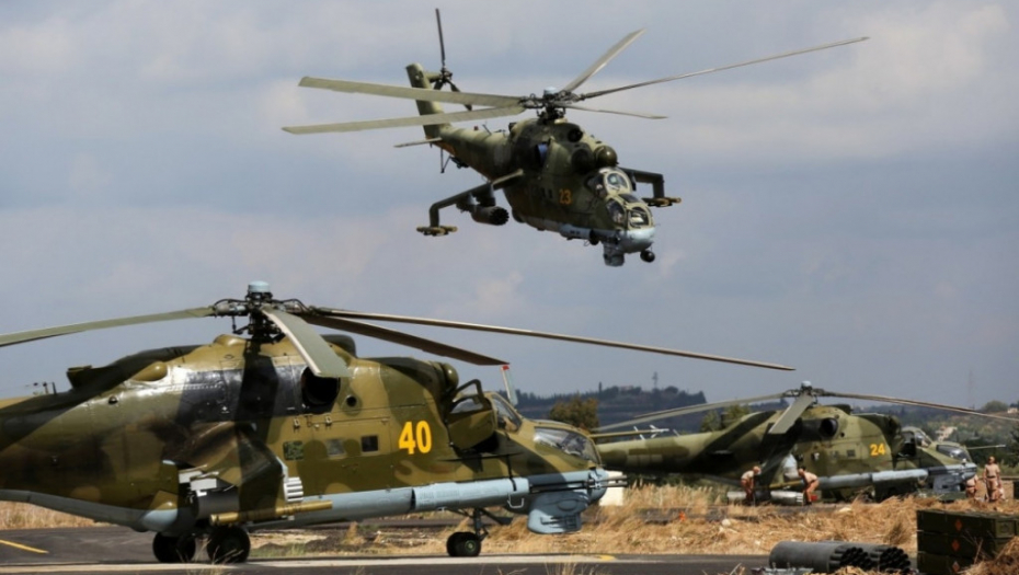 Ruska vojska Vojsak Rusije u Siriji Ruski helikopter Mi-24