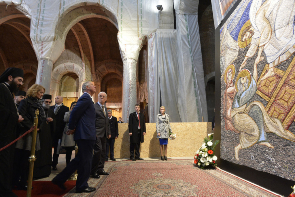 Princ Čarls u Hramu Svetog Save