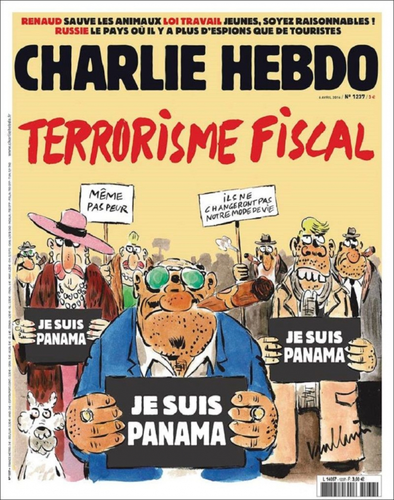 Šarli Ebdo objavio naslovnicu na temu 'Panamskih papira'