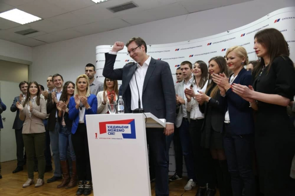 Aleksandar Vučić slavi pobedu na ponovljenim izborima