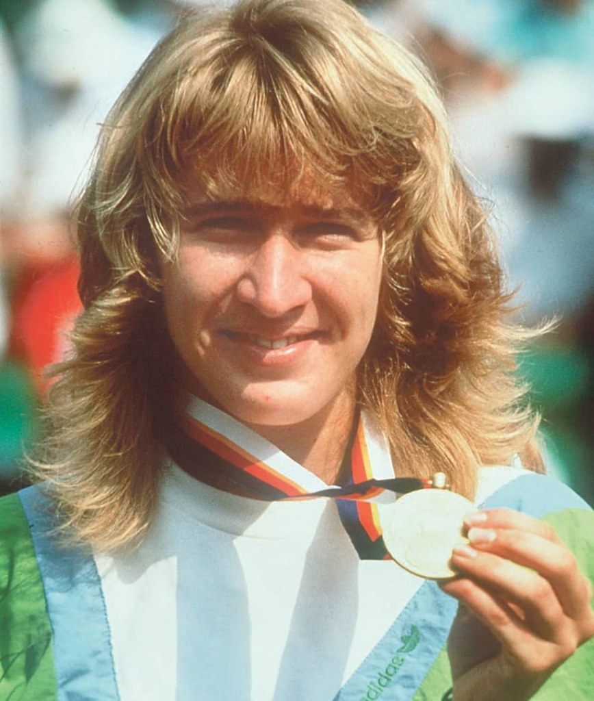 Štefi Graf  posle osvajanja  zlata na  OI 1988.