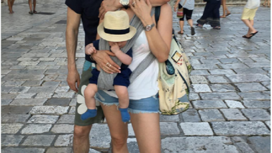 Marija Karan sa mužem i sinom