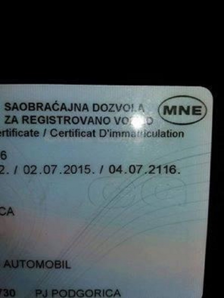 Vozačka dozvola Mila Đukanovića