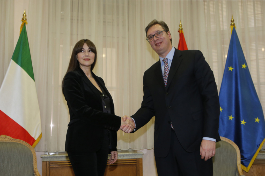 Monika Beluči i Aleksandar Vučić