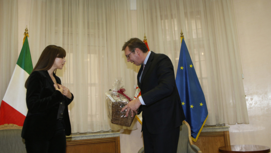 Monika Beluči i Aleksandar Vučić