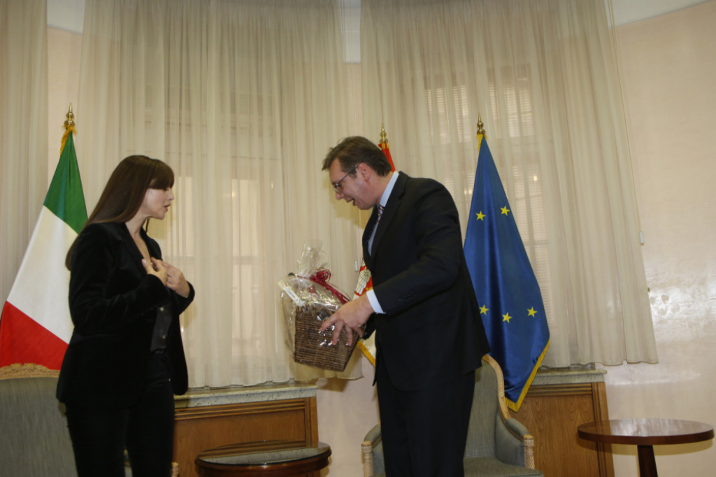 Monika Beluči i Aleksandar Vučić