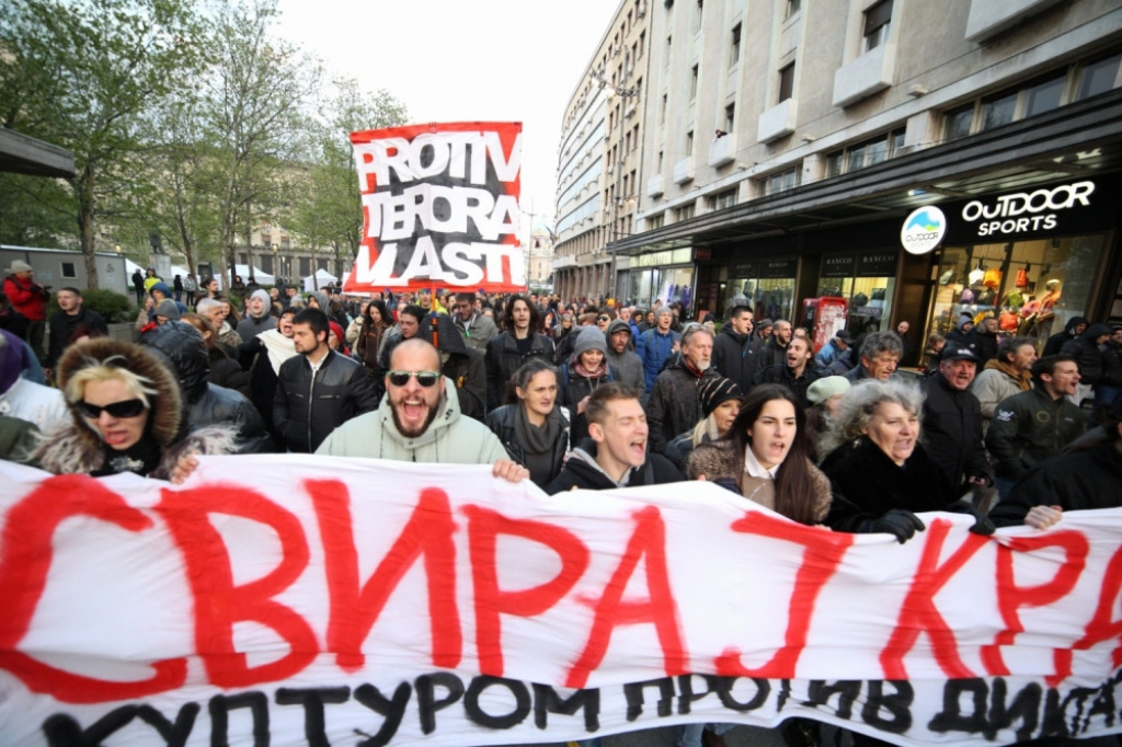 Protest protiv diktature u Beogradu, 19. dan