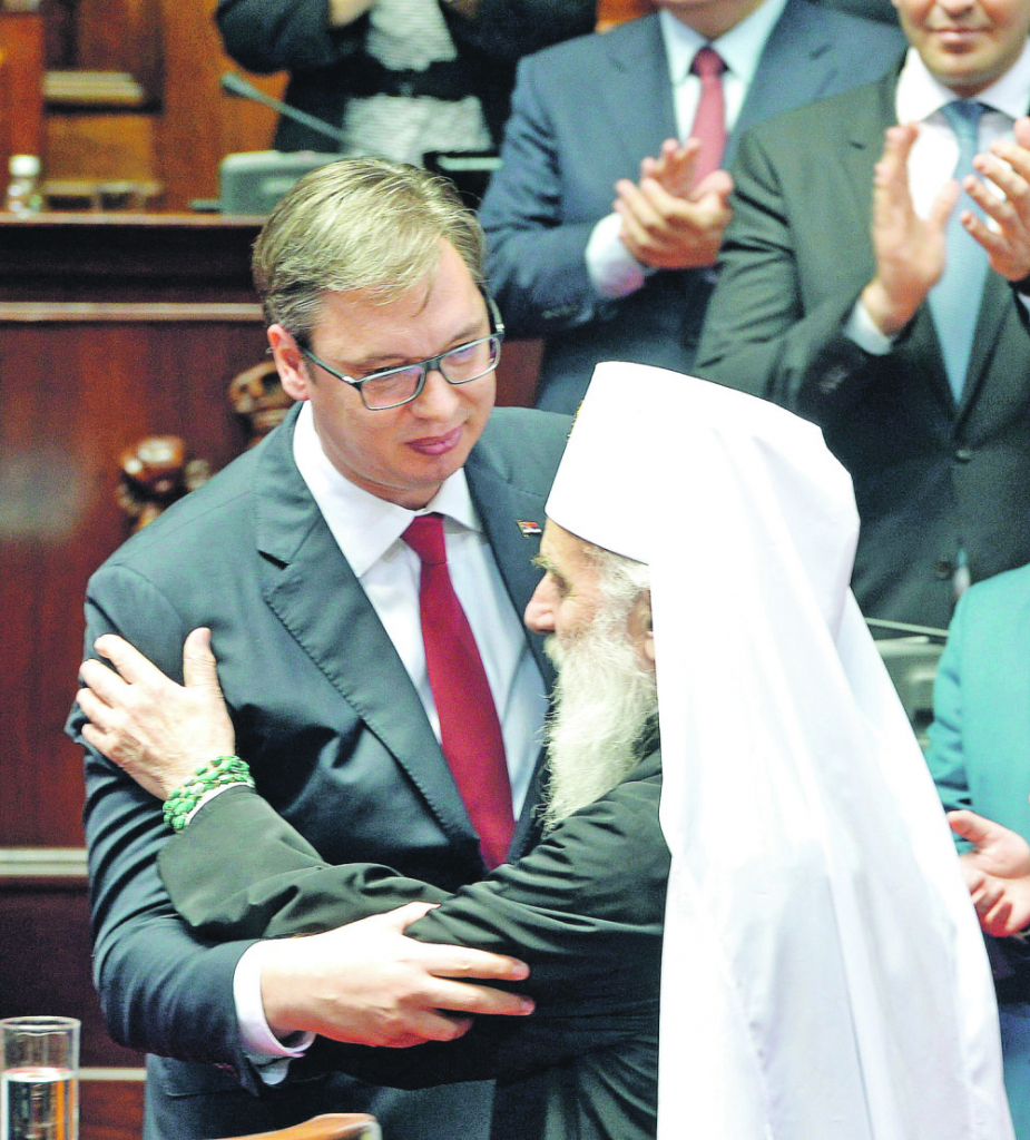 Aleksandar Vučić i patrijarh Irinej