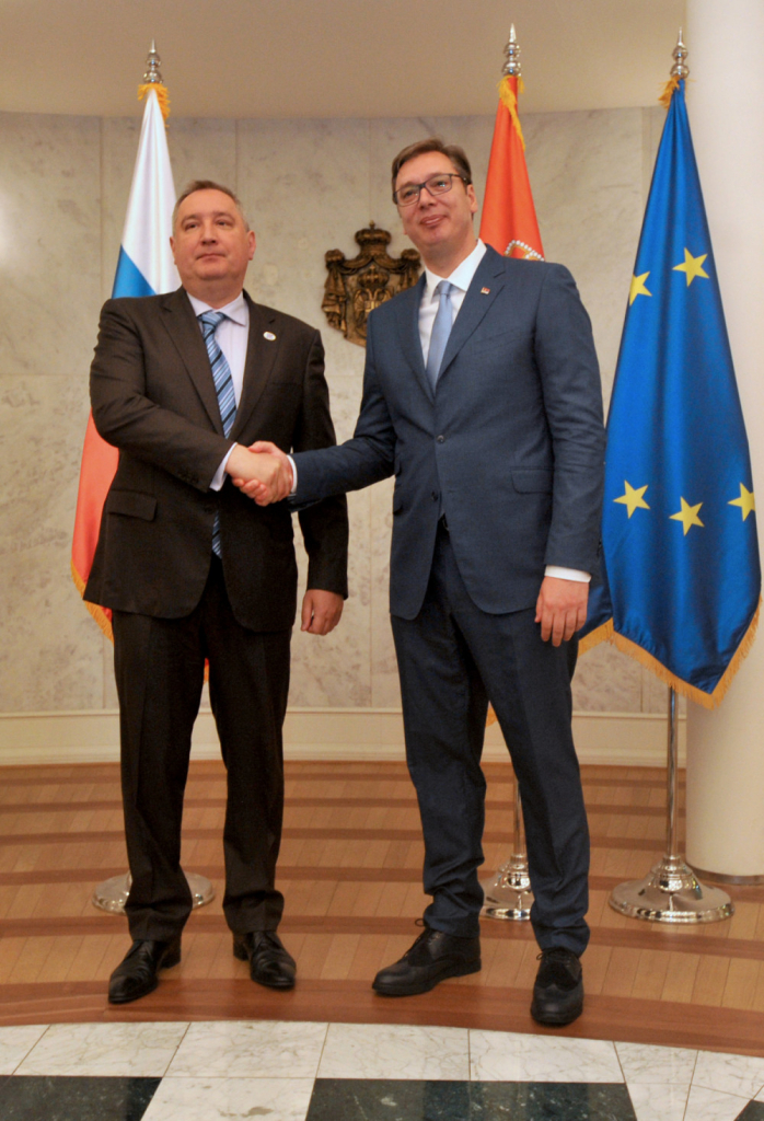 Aleksandar Vučić i Dmitrij Rogozin