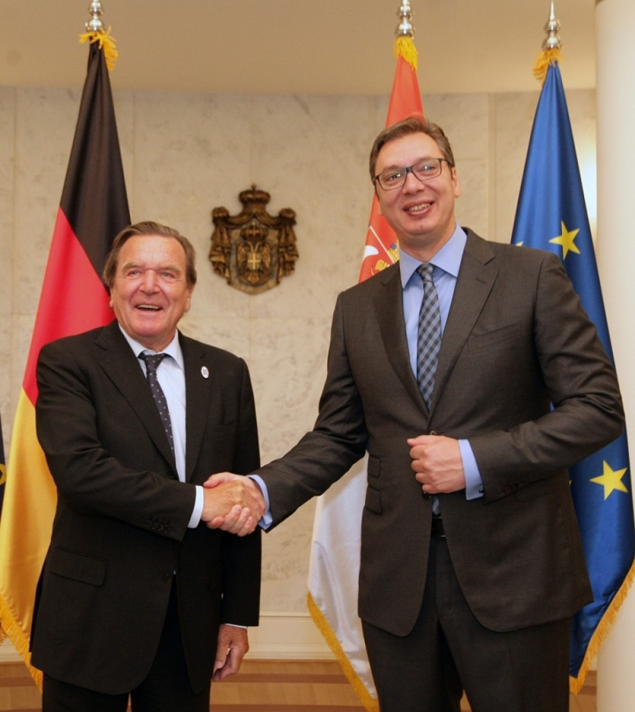 Aleksandar Vučić i Gerhard Šreder