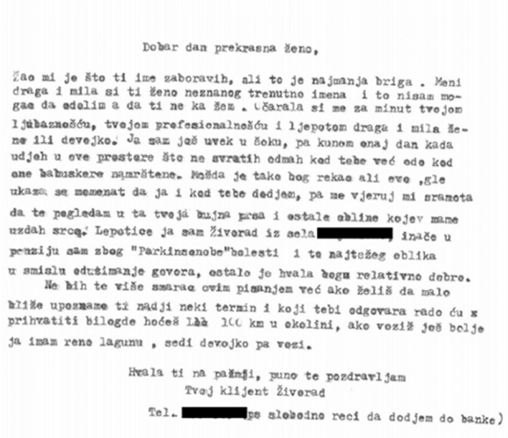 Pismo dede Živorada