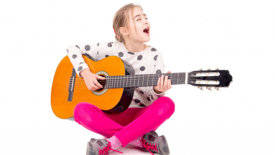 devojčica, gitara, instrument, muzika