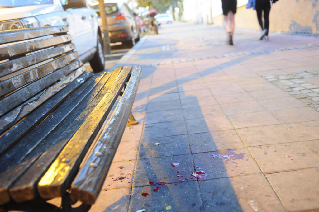 Mesto napada u Cetinjskoj ulici