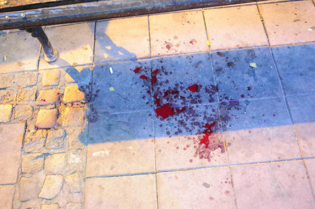 Mesto napada u Cetinjskoj ulici