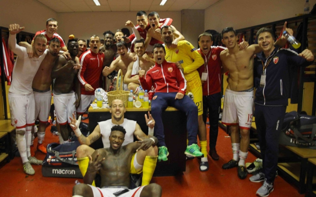 Slavlje u svlačionici Crvene zvezde