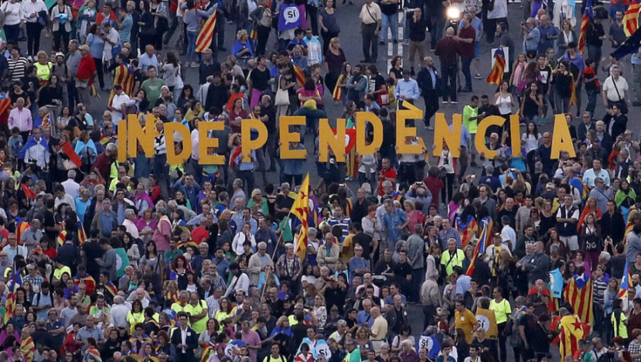 Protest Katalonaca koji su za otcepljenje od Španije