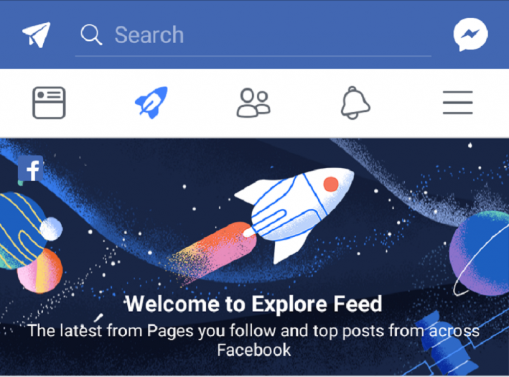 Facebook explore feed