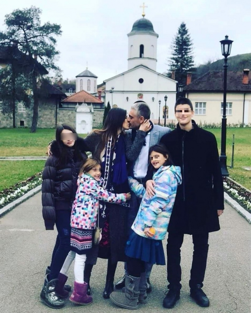 Čedomir Jovanović sa porodicom