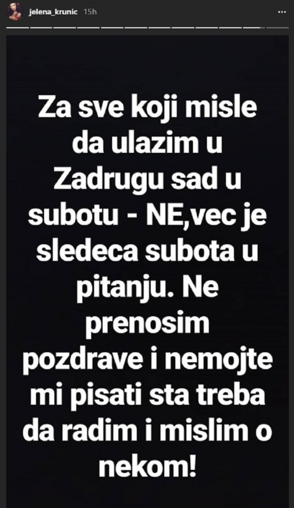 Poruka Jelena Krunić