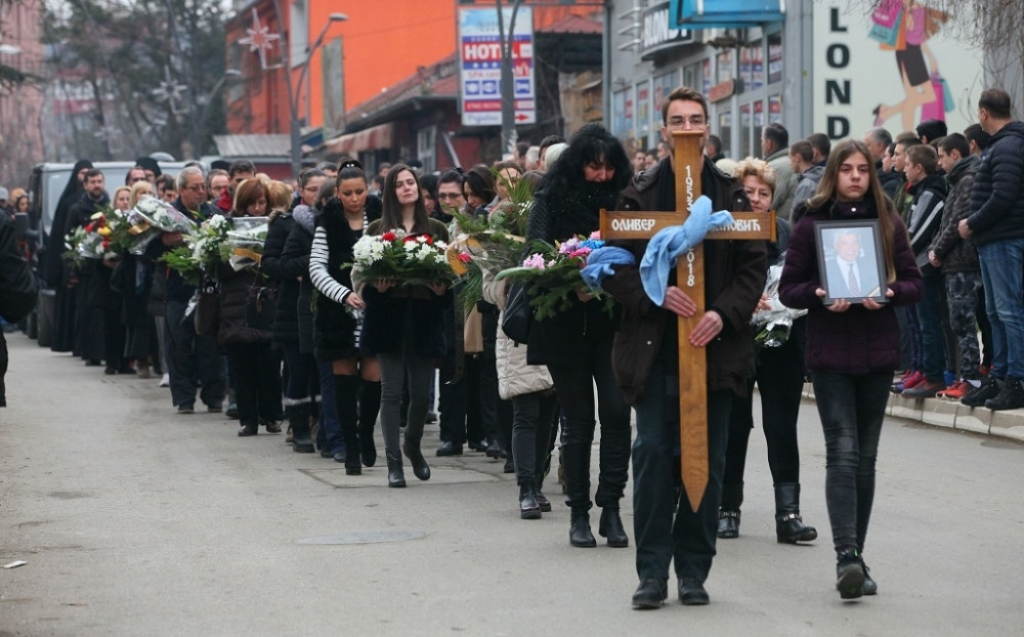Ispraćaj Olivera Ivanovića, Kosovska Mitrovica