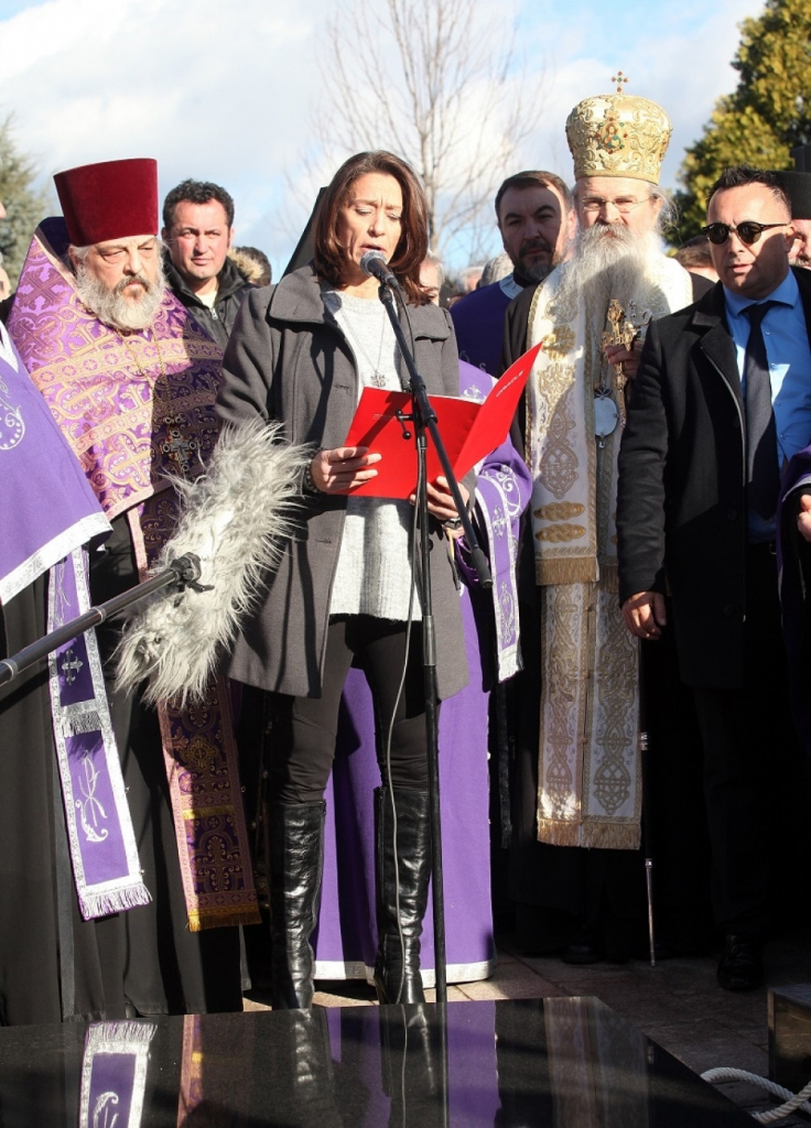 Tanja Petrović na sahrani Olivera Ivanovića