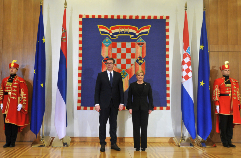 Aleksandar Vučić i Kolinda Grabar Kitarović, Zagreb