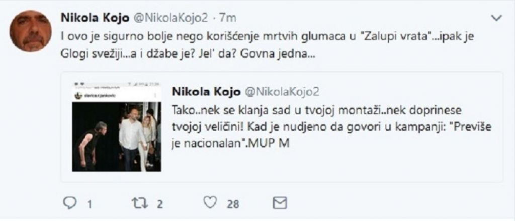 Objava Nikole Koja