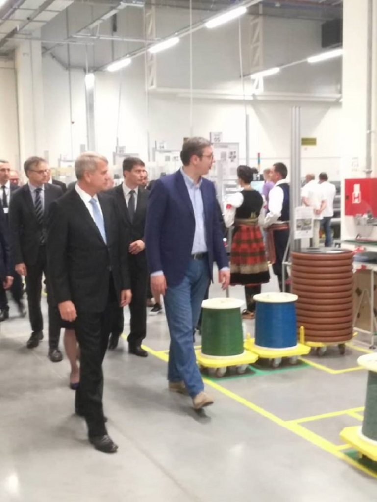 Aleksandar Vučić na otvaranju fabrike u Kruševcu