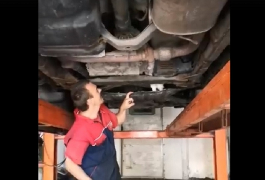 Mačka se uvukla ispod motora automobila