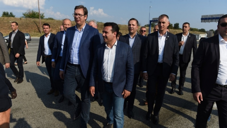 Vučić i Zaev na prelazu Tabanovce