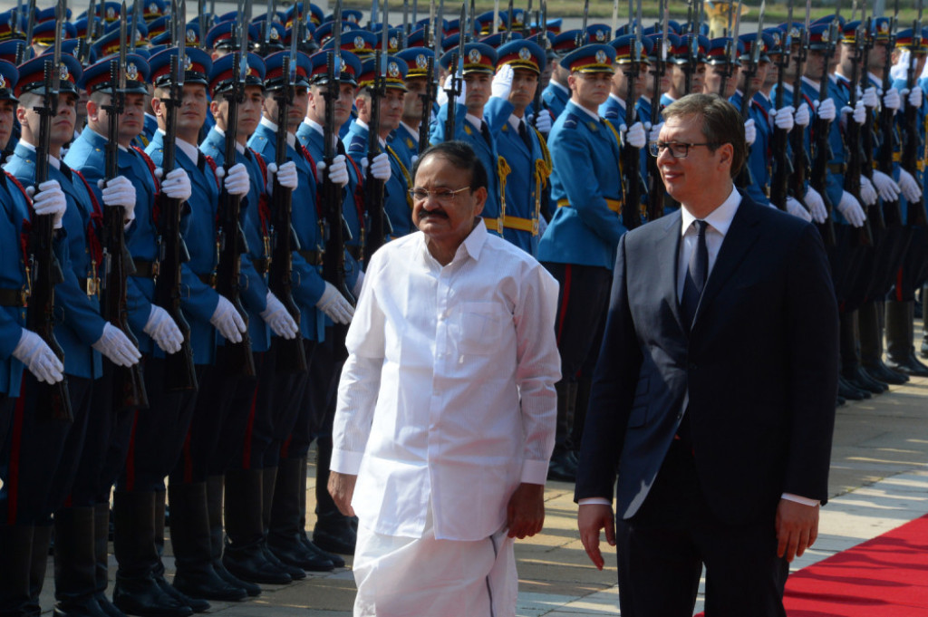 Aleksandar Vučić i potpredsednik Indije Venkaj Naidu