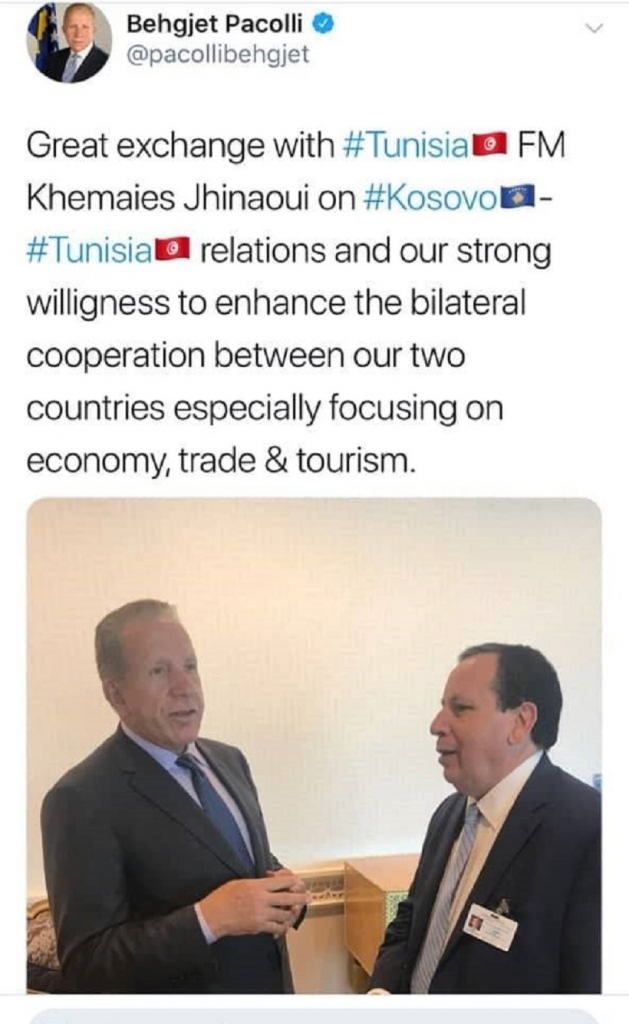 Pacolijeva laž o susretu sa šefom diplomatije Tunisa