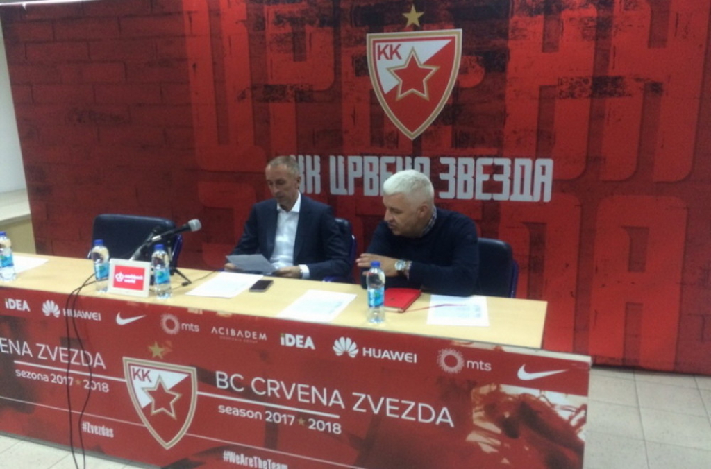 Trener Crvene zvezde Milan Tomić sa portparolom kluba