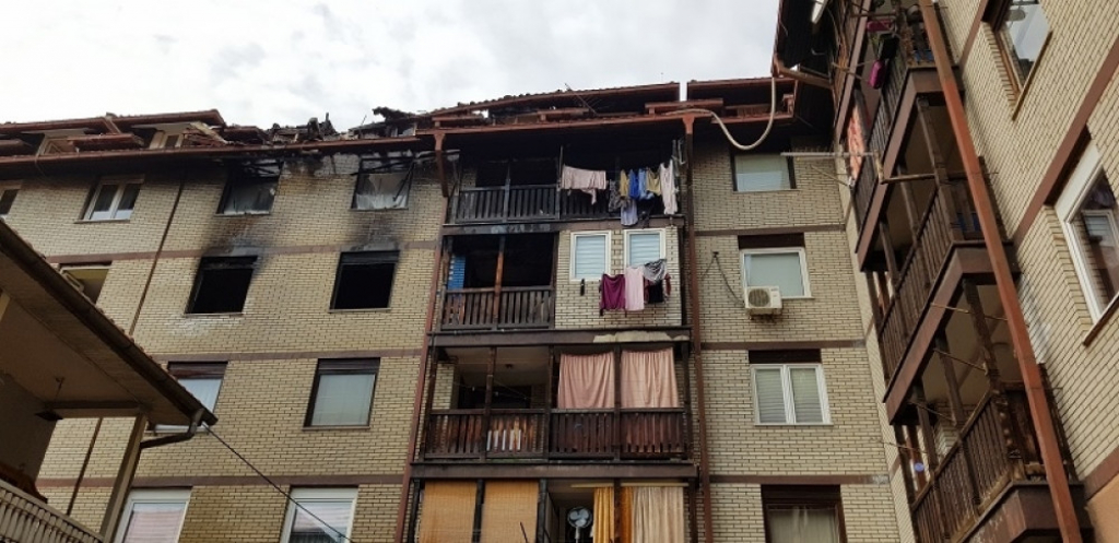 Zgrada u kojoj se dogodio požar