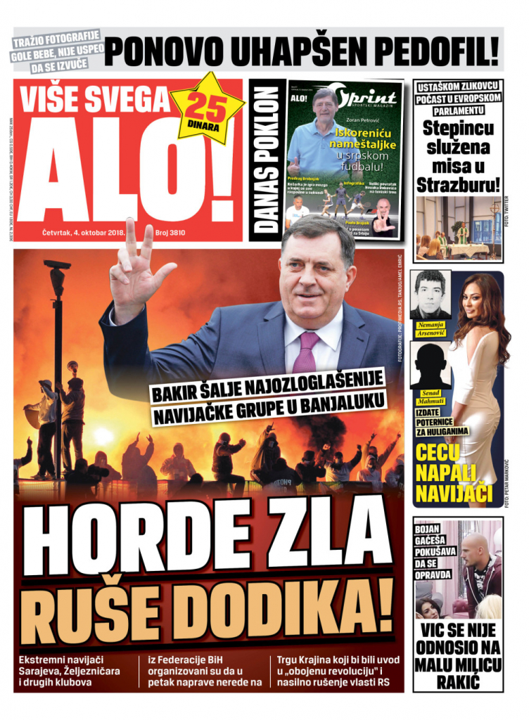 Naslovna strana za 4. oktobar