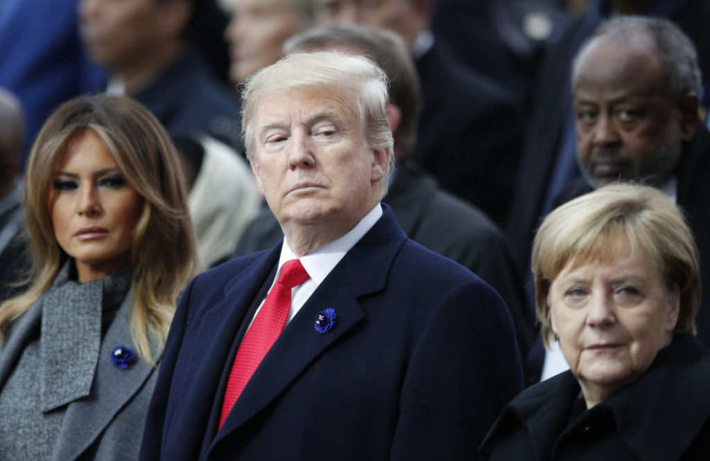 Donald i Melanija Tramp, Angela Merkel
