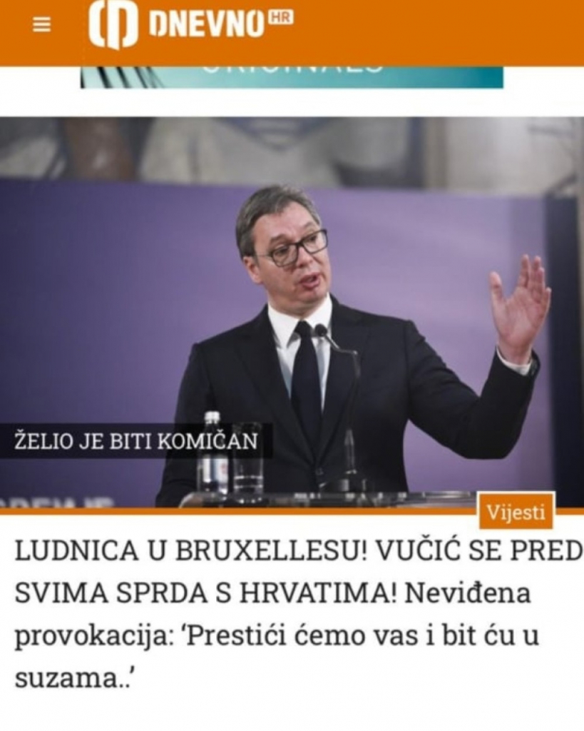 Hrvatski mediji o Vučiću