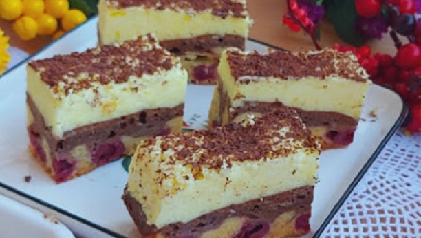 OVO MORATE PROBATI! Fini kremast voćni kolač sa višnjama za druženje uz kaficu! (VIDEO)
