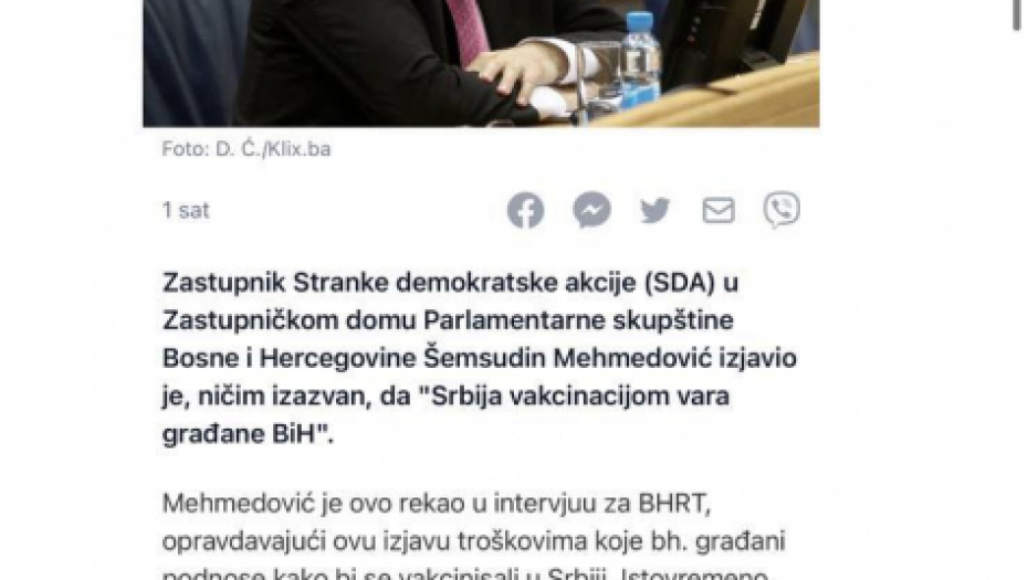 Šemsudin Mehmedović naišao na osudu javnosti u BiH