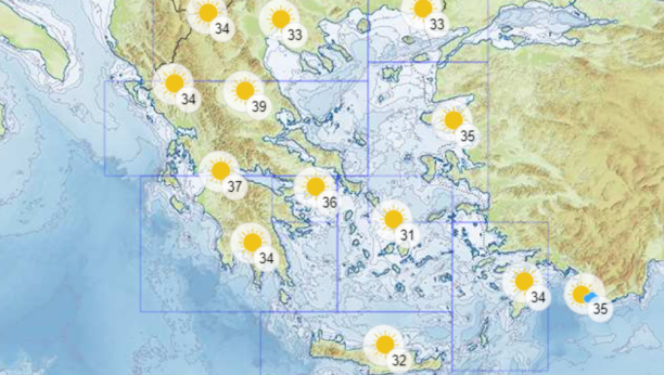 NENORMALNE VRUĆINE U GRČKOJ Temperature idu i do 44 stepena