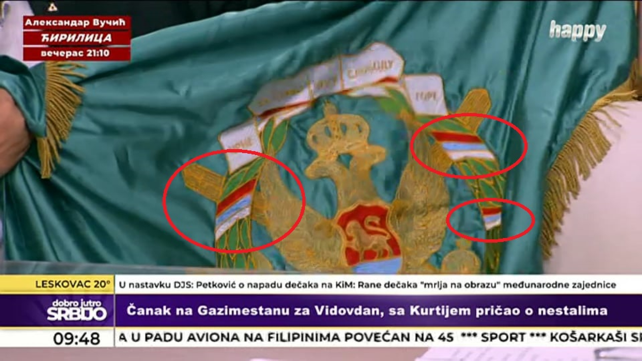 NOVA PROVOKACIJA U JUTARNJEM Čanak doneo komitsku zastavu, ali onda se ukazala srpska trobojka (FOTO)