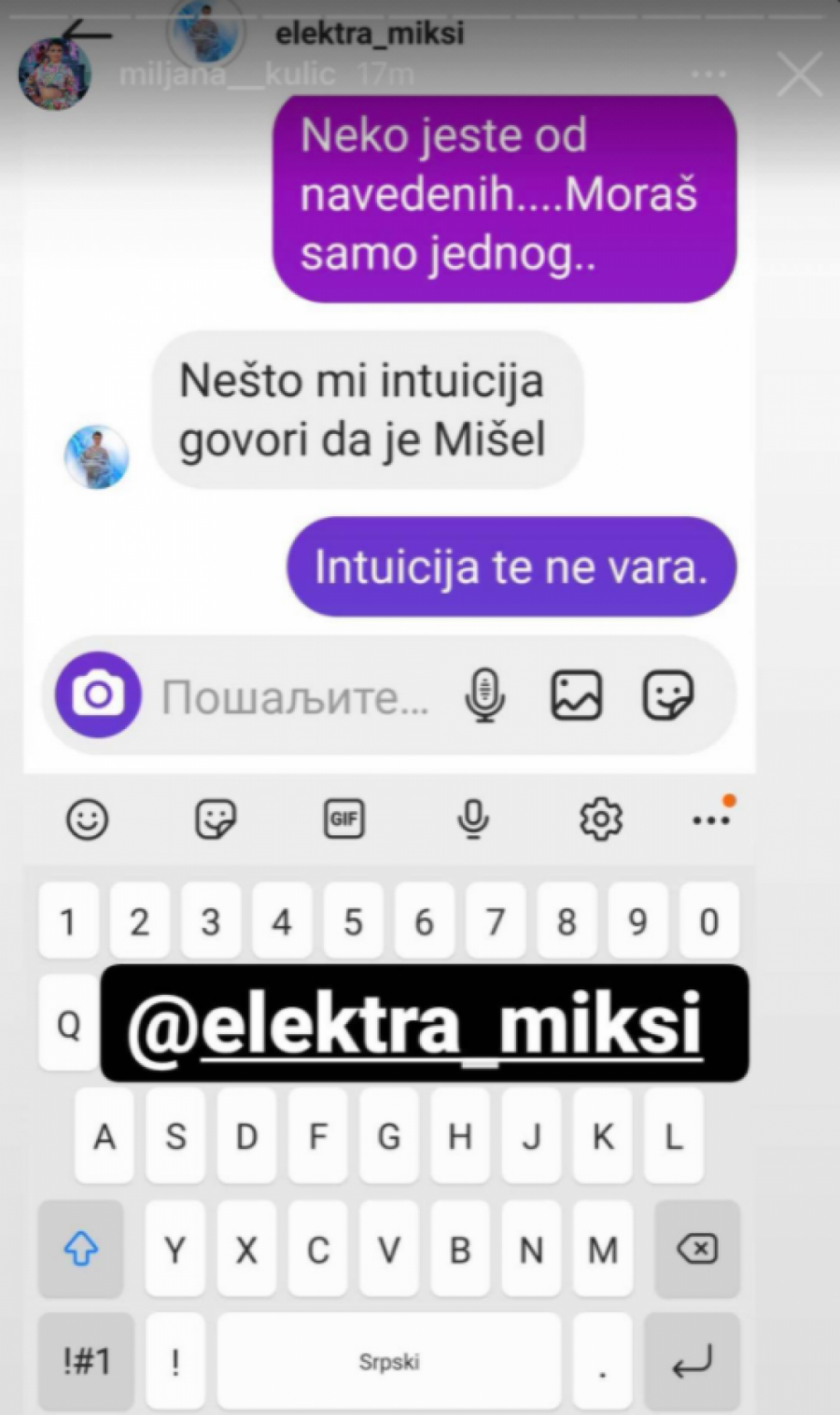 PRELEPO JE BILO, MAKAR I U SNU Miljana Kulić objavila da je sinoć sanjala jednog zadrugara, a evo ko je on!