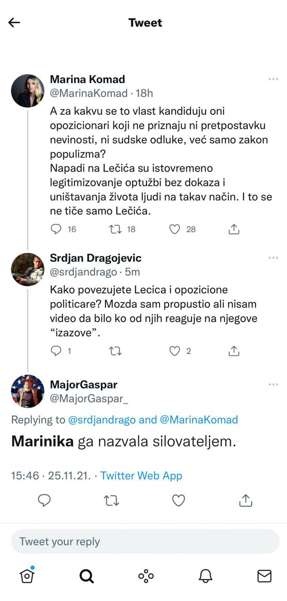 PORTPAROLKA BORISA TADIĆA PORUČILA: Marinika, Đilas i Jeremić su populisti koji ne poštuju zakone!