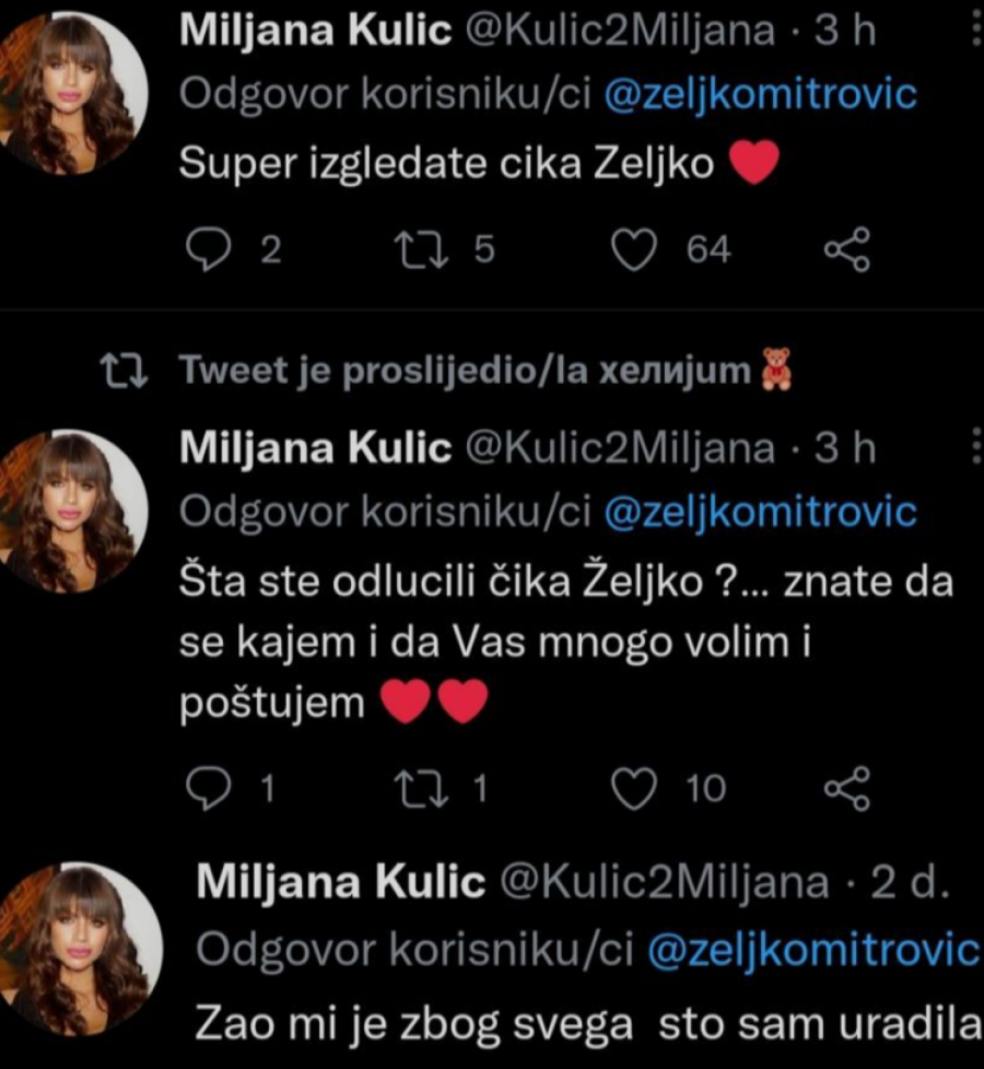 MILJANA PROGANJA  MITROVIĆA! Kulićeva na sve načine pokušava da se vrati u rijaliti, komentare koje ostavlja Željku su hit!