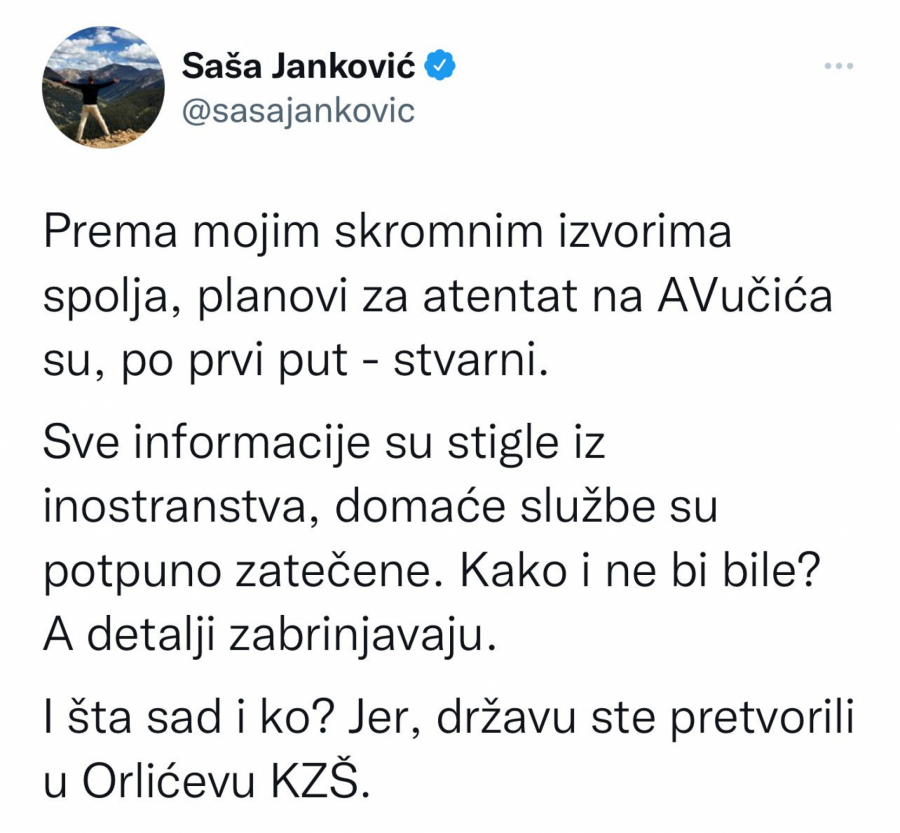 SITUACIJA ALARMANTNA Saša Janković, Vučićev politički protivnik, potvrdio: Planovi za atentat na predsednika su stvarni!