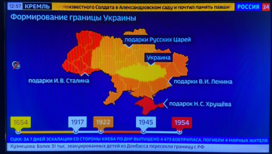 OVO ŽUTO JE UKRAJINA Ruska državna televizija objavila mapu i sada se svi pitaju dokle će Putin i Rusija da idu (FOTO)