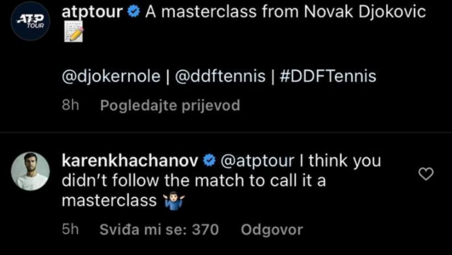 TENISKA DRAMA! Izgubio od Đokovića pa opasno isprozivao Novaka, šta mu je ovo trebalo?!