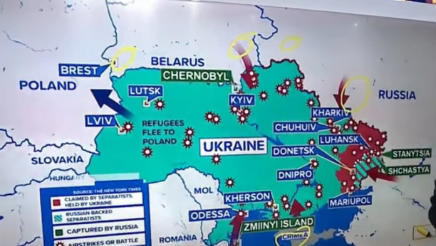 VELIKA PROMENA NA UKRAJINSKOM FRONTU Objavljena najnovija mapa - ruska vojska potisnuta sve do granice? (FOTO)