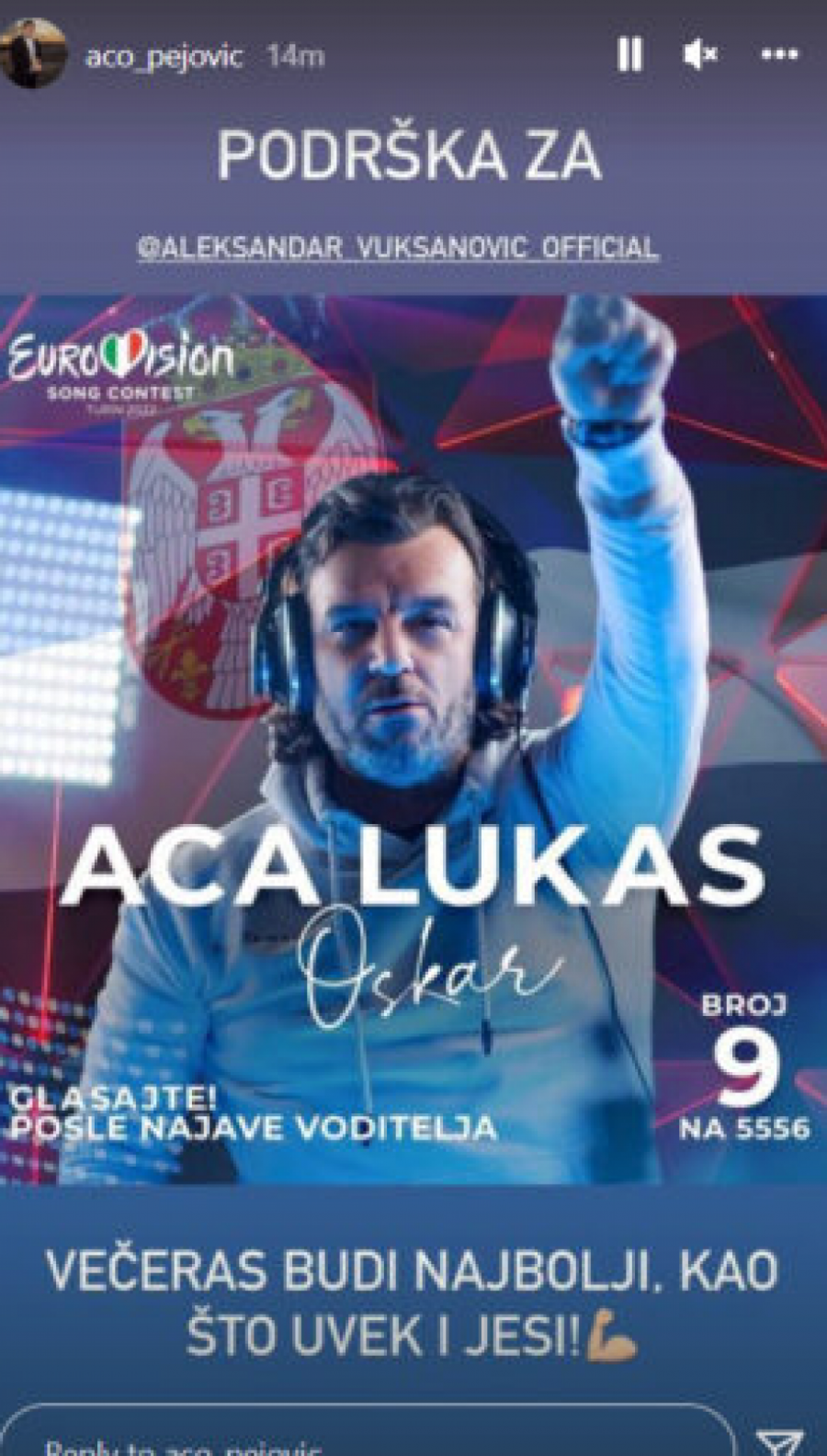 STIŽE PODRŠKA SA SVIH STRANA! Aco Pejović i brojne kolege podržali Oskara i Acu Lukasa na izboru za pesmu Evrovizije! (FOTO)